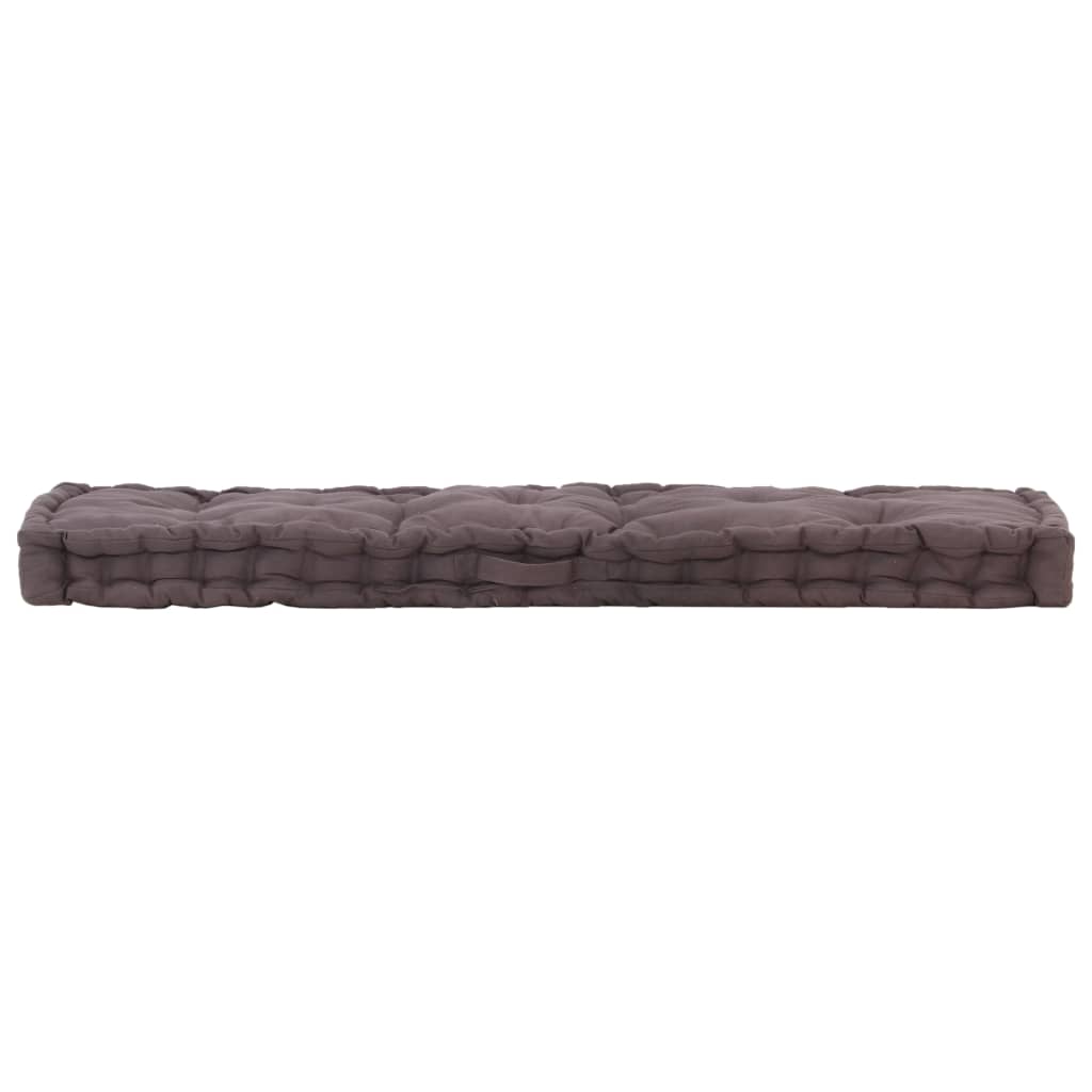 Palettenkissen Baumwolle 120×40×7 cm Anthrazit