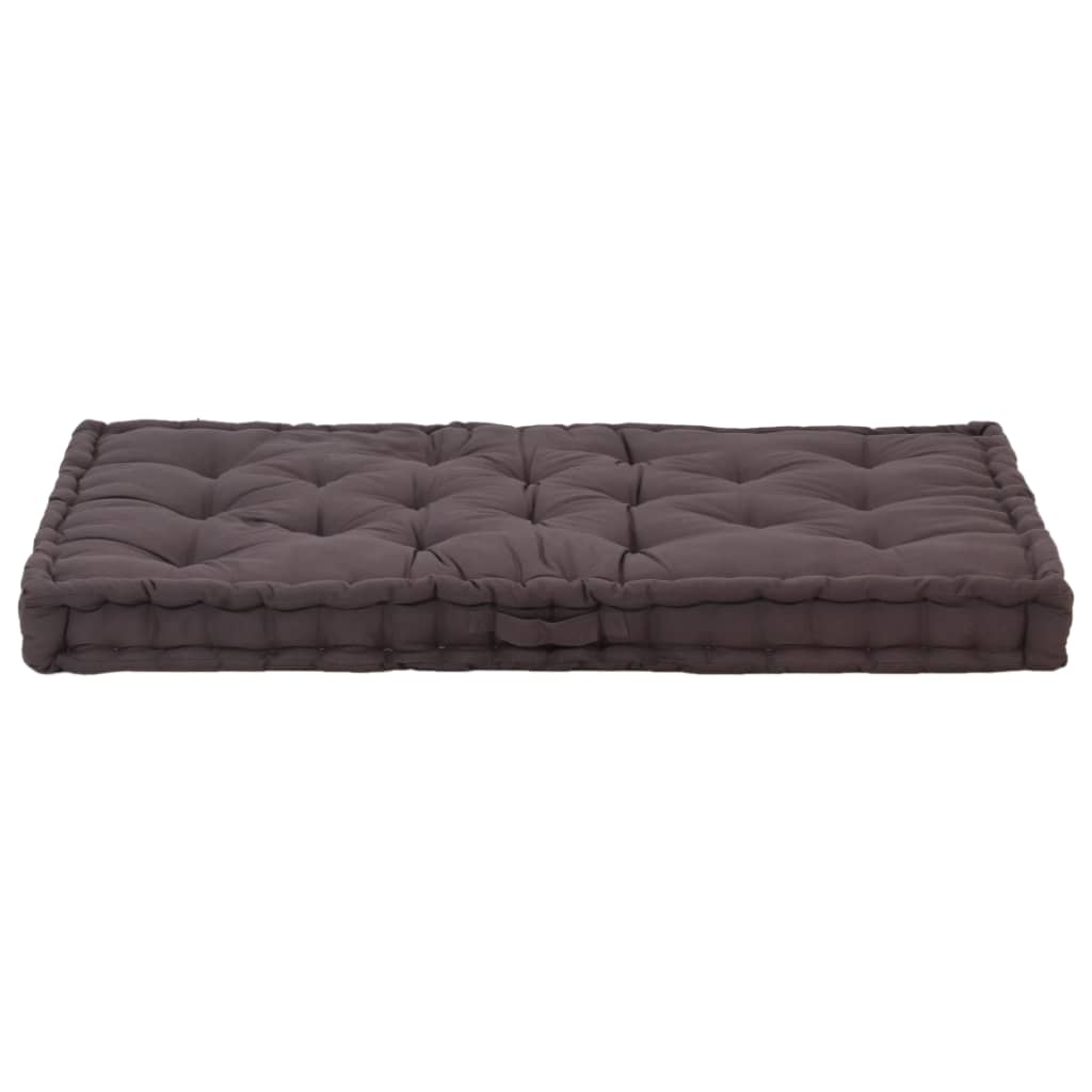 Palettenkissen Baumwolle 120×80×10 cm Anthrazit