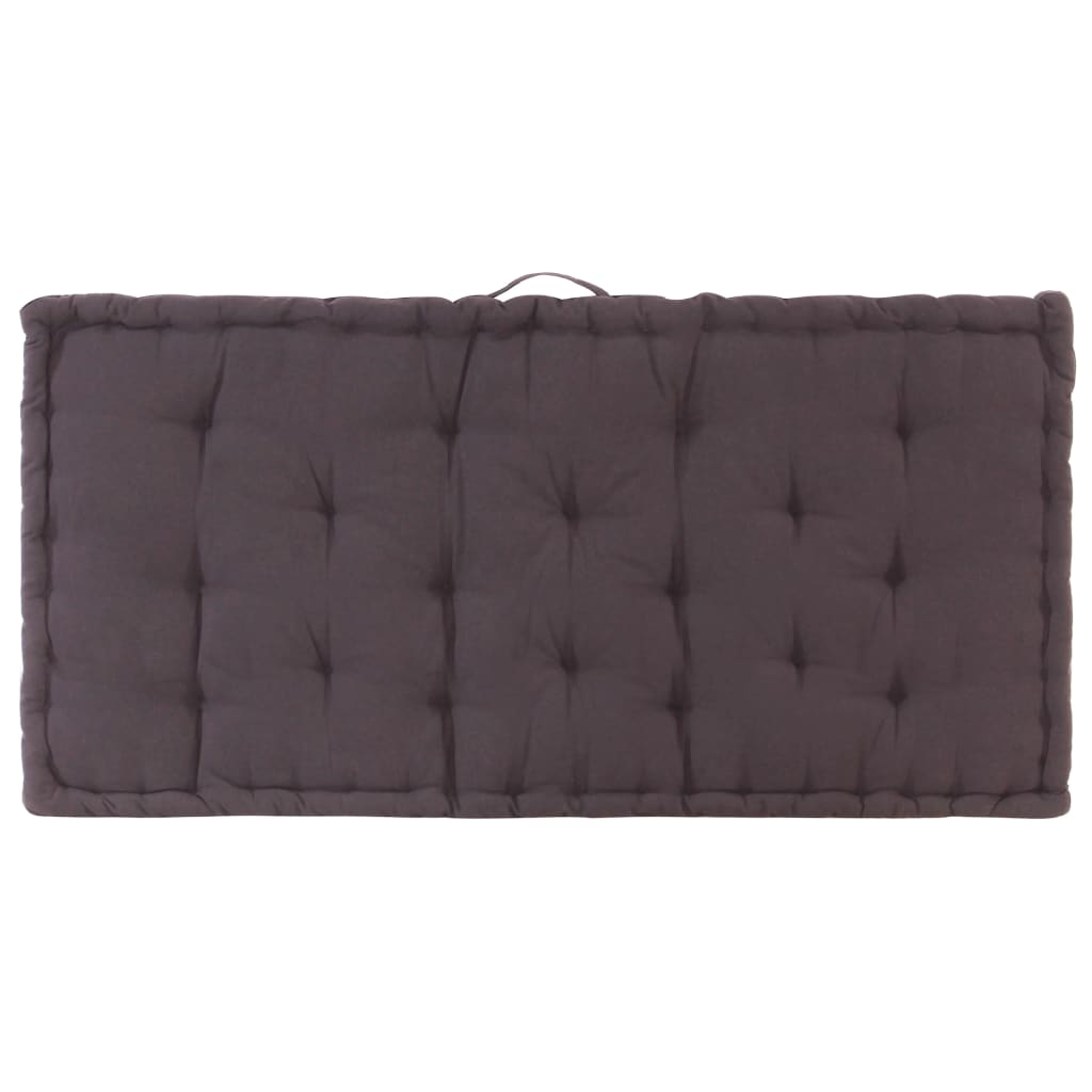 Palettenkissen Baumwolle 120×80×10 cm Anthrazit