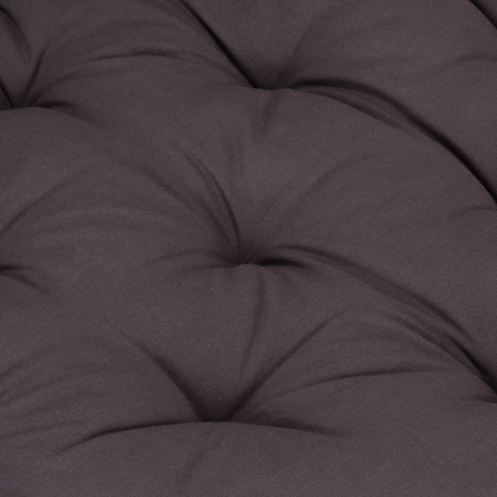 Palettenkissen Baumwolle 120×80×10 cm Anthrazit