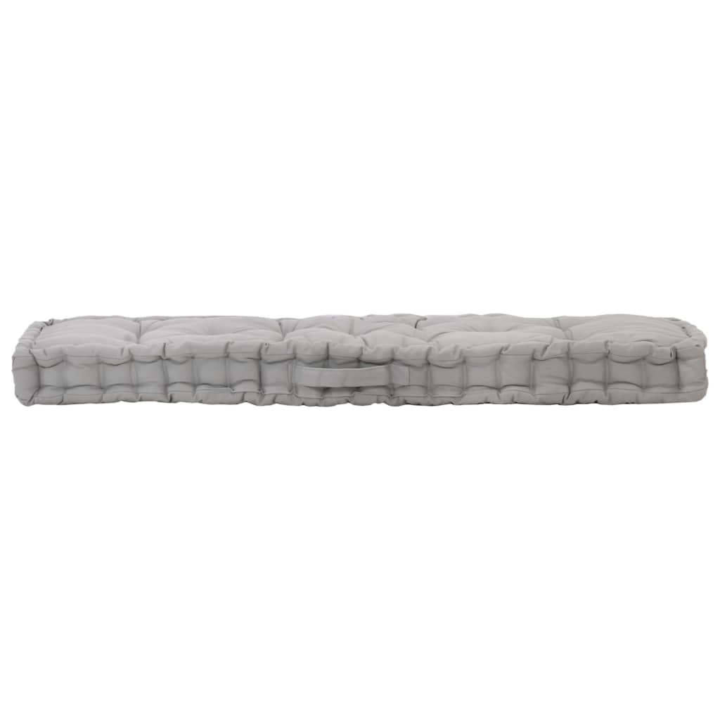 Palettenkissen Baumwolle 120×40×7 cm Grau