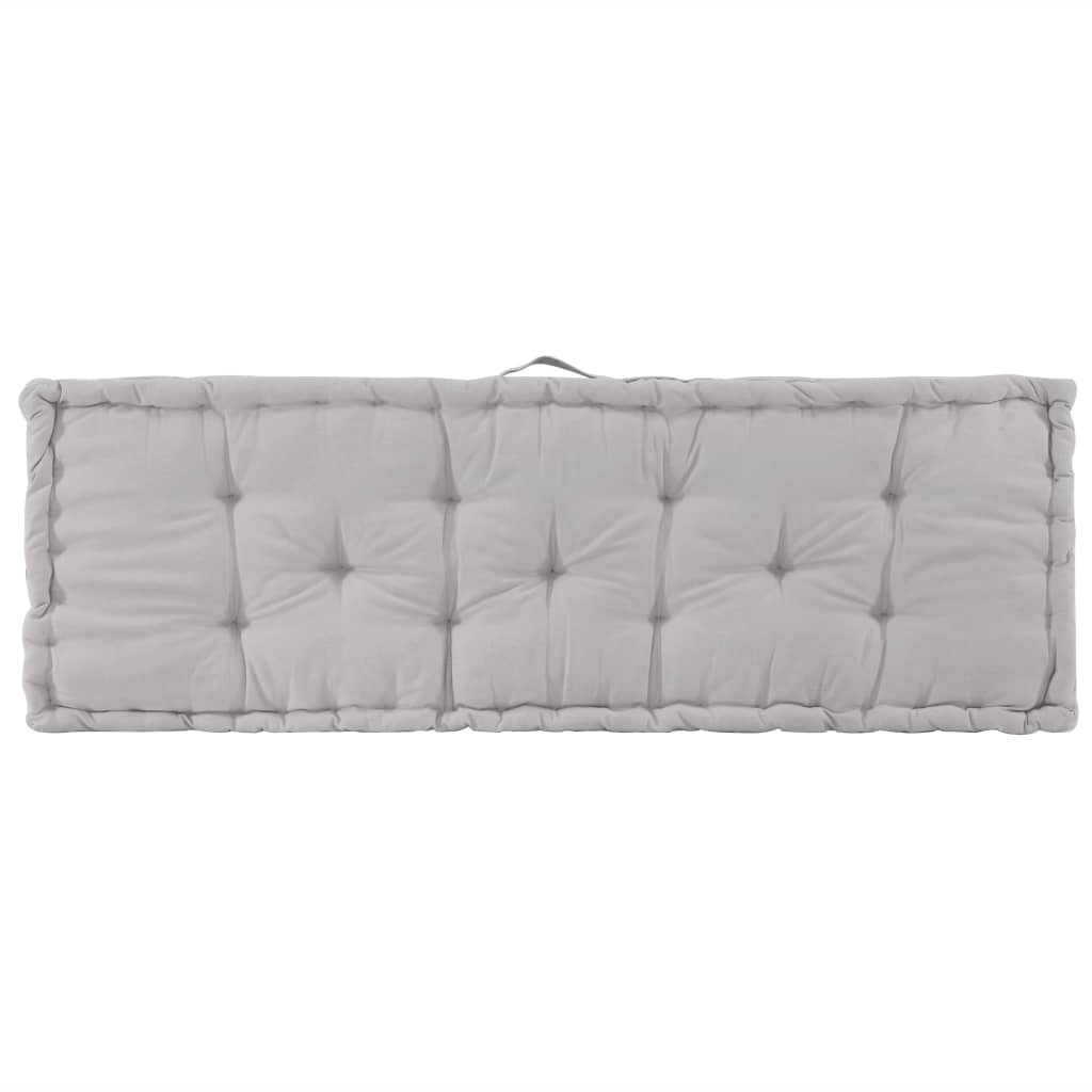 Palettenkissen Baumwolle 120×40×7 cm Grau