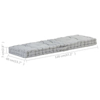 Thumbnail for Palettenkissen Baumwolle 120×40×7 cm Grau
