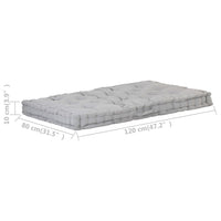 Thumbnail for Palettenkissen Baumwolle 120×80×10 cm Grau