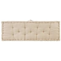 Thumbnail for Palettenkissen Baumwolle 120×40×7 cm Beige
