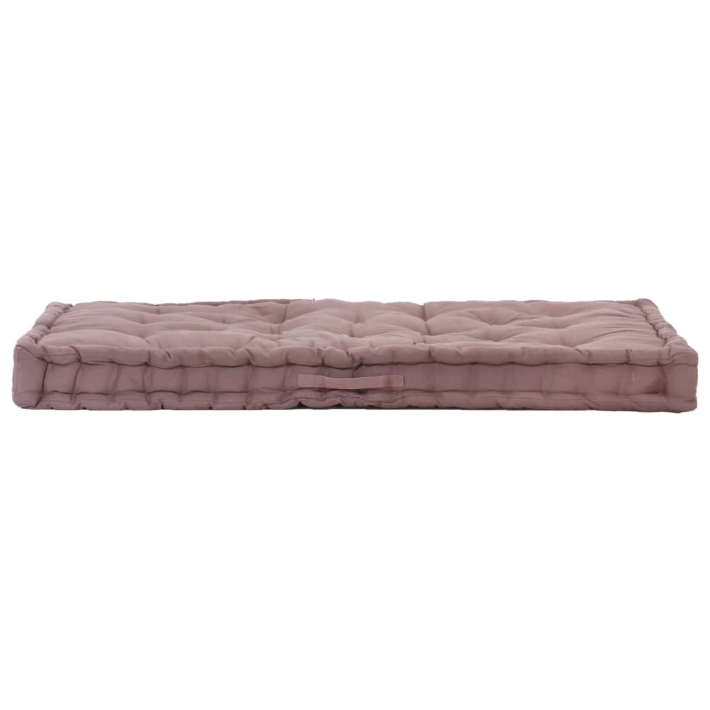 Palettenkissen Baumwolle 120×80×10 cm Taupe