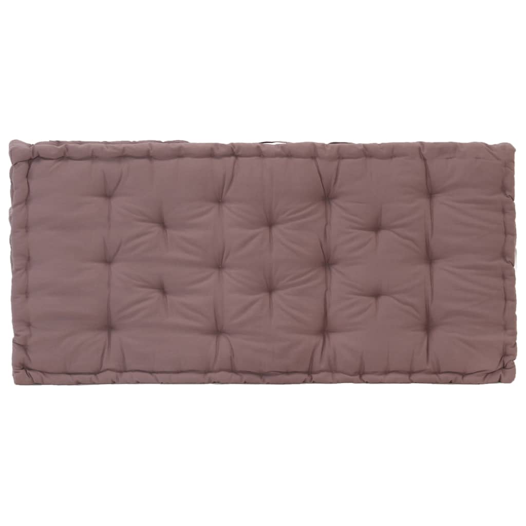 Palettenkissen Baumwolle 120×80×10 cm Taupe