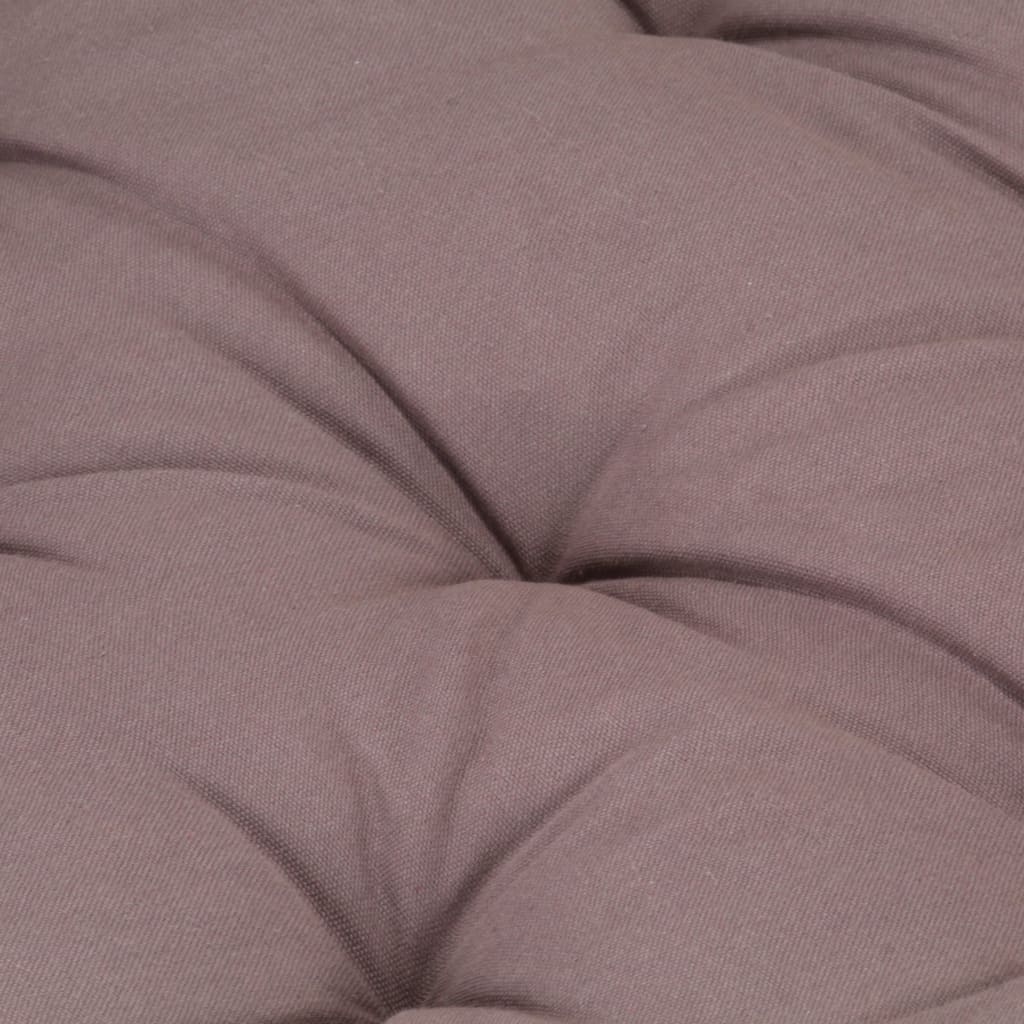Palettenkissen Baumwolle 120×80×10 cm Taupe