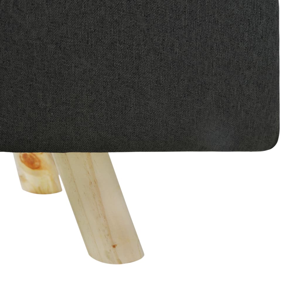 Fußhocker Dunkelgrau 120×28×26 cm Stoff
