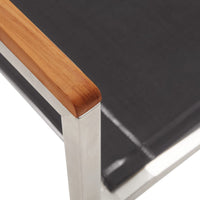 Thumbnail for Gartenstühle 2 Stk. Textilene and Edelstahl Grau