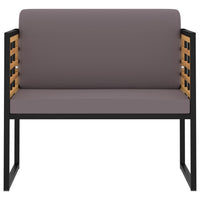 Thumbnail for Gartenstühle mit Auflagen 2 Stk. Massivholz Akazie Dunkelgrau