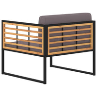 Thumbnail for Gartenstühle mit Auflagen 2 Stk. Massivholz Akazie Dunkelgrau