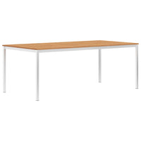 Thumbnail for Garten-Esstisch 200 x 100 x 75 cm Massivholz Teak und Edelstahl