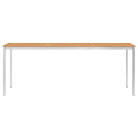 Thumbnail for Garten-Esstisch 200 x 100 x 75 cm Massivholz Teak und Edelstahl