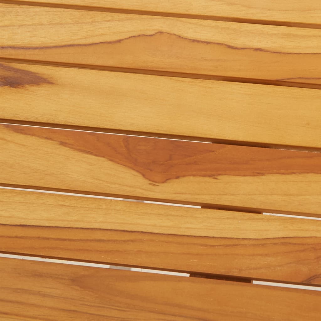 Barhocker 2 Stk. Massivholz Teak und Edelstahl
