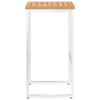 Thumbnail for Barhocker 4 Stk. Massivholz Teak und Edelstahl