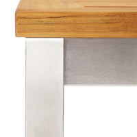 Thumbnail for Barhocker 4 Stk. Massivholz Teak und Edelstahl