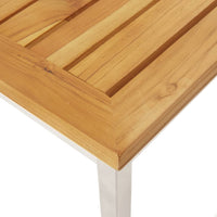Thumbnail for Barhocker 4 Stk. Massivholz Teak und Edelstahl