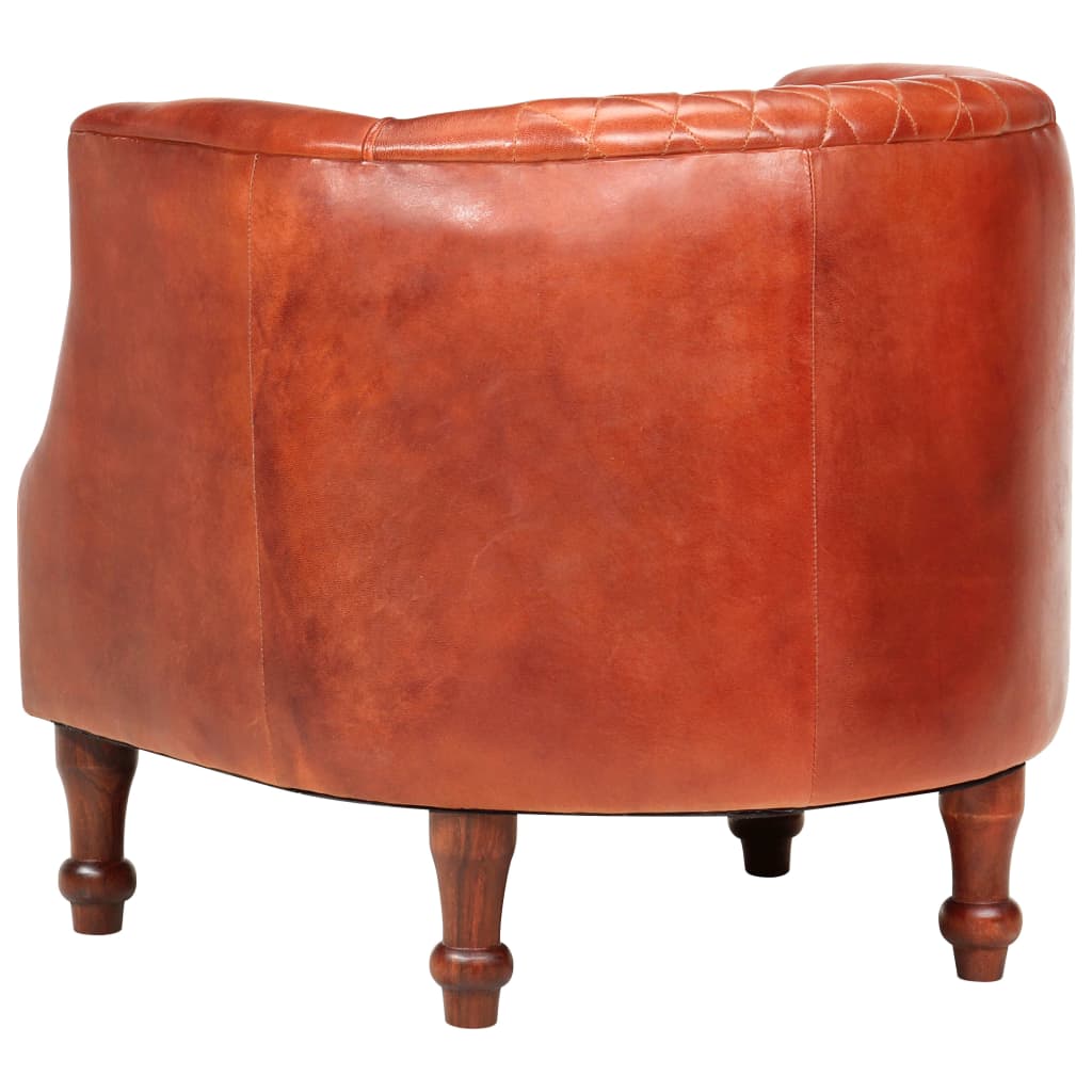 Sessel Braun 62 x 58 x 65 cm Echtleder