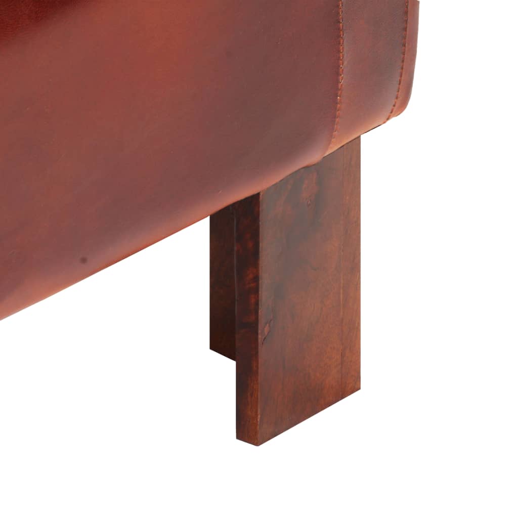 Sessel Dunkelbraun Echtleder