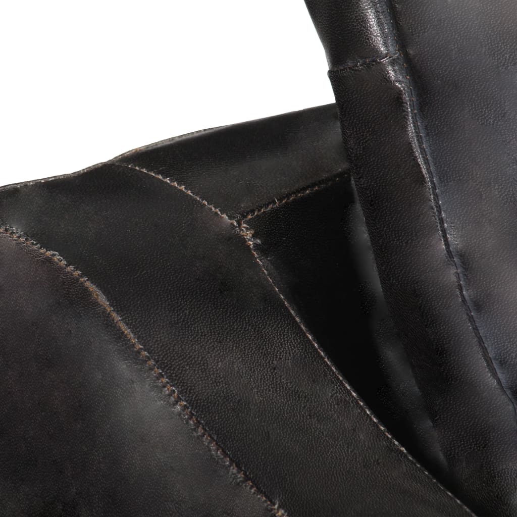 Sessel Schwarz Echtleder