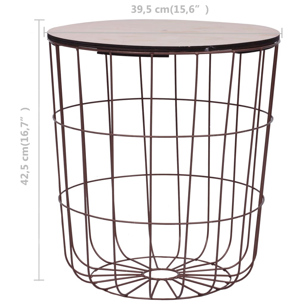 Couchtisch Kupfer Ø 39,5 cm MDF