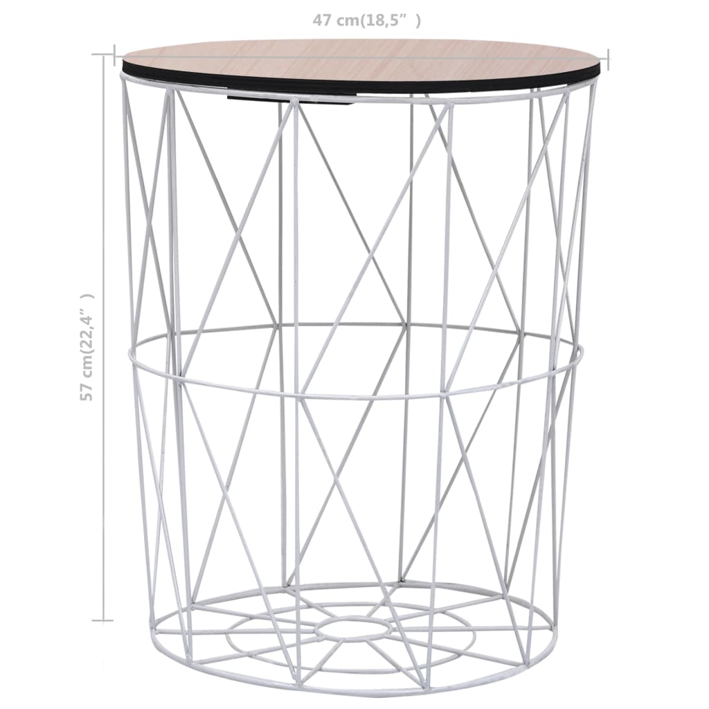 Couchtisch Weiß Ø 47 cm