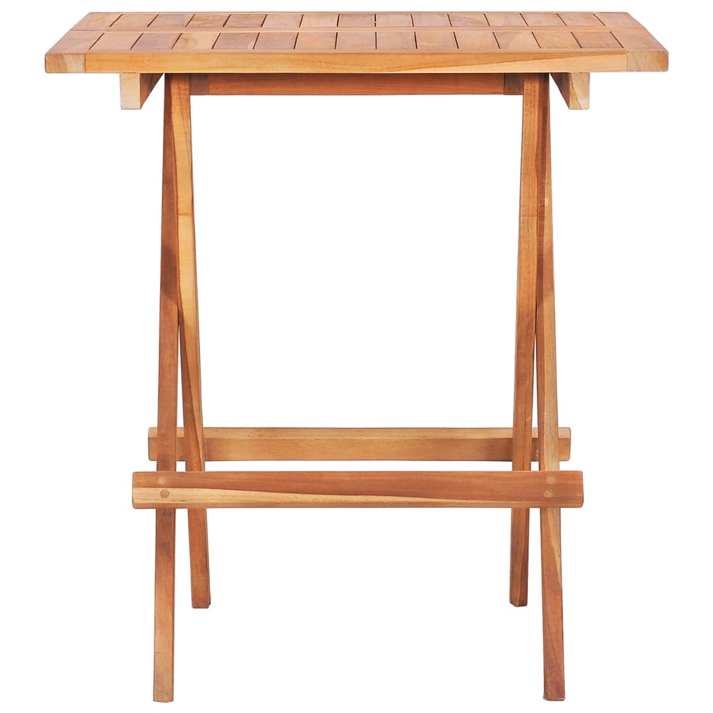 Klappbarer Bistrotisch 60 x 60 x 65 cm Teak Massiv