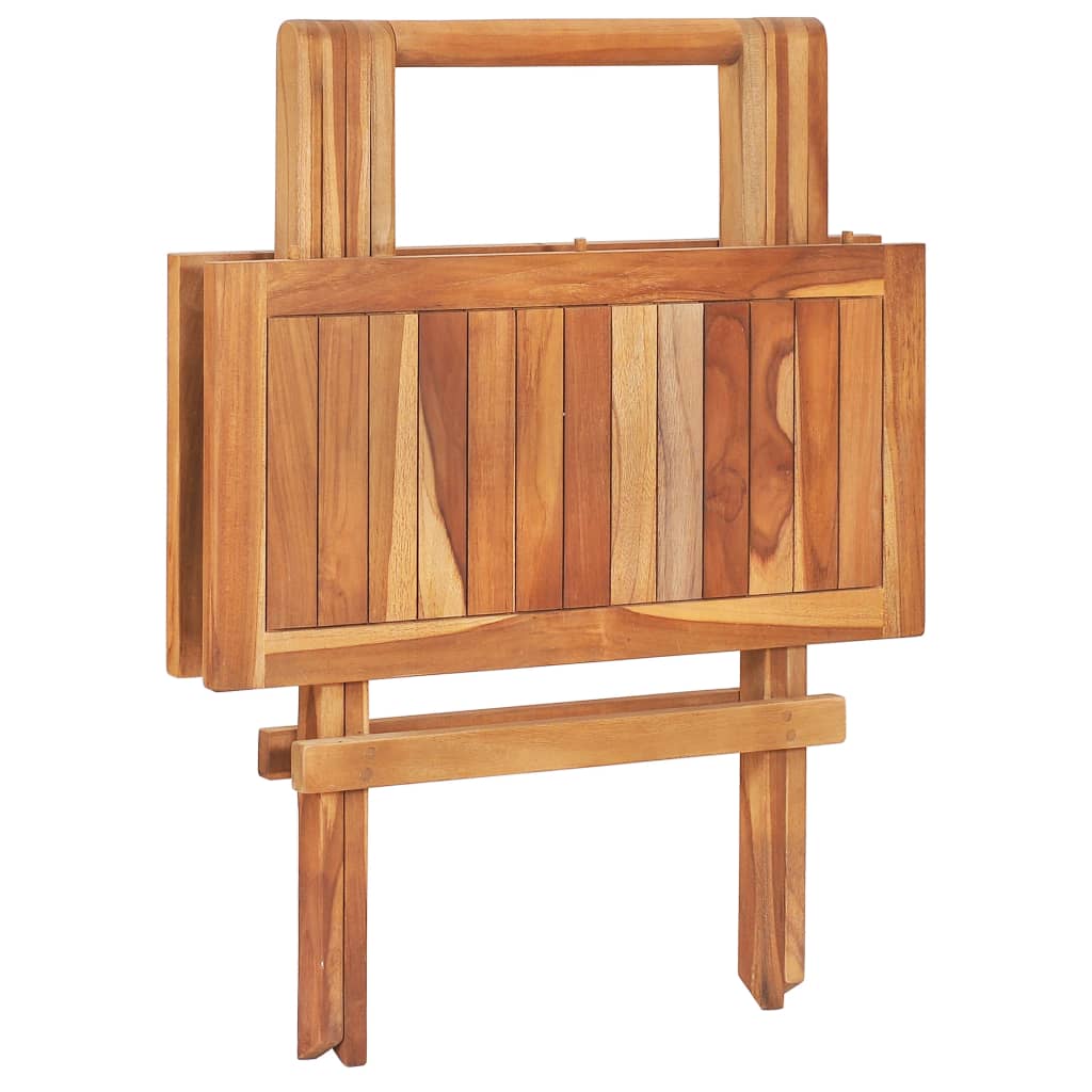 Klappbarer Bistrotisch 60 x 60 x 65 cm Teak Massiv