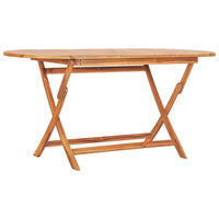 Thumbnail for Klappbarer Gartentisch 160×80×75 cm Teak Massivholz