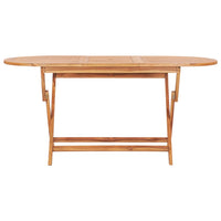 Thumbnail for Klappbarer Gartentisch 160×80×75 cm Teak Massivholz