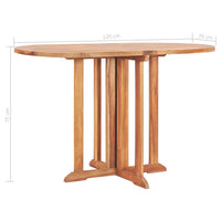 Thumbnail for Schmetterling Gartentisch Klappbar 120x70x75cm Teak Massivholz