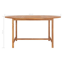 Thumbnail for Gartentisch 150 x 76 cm Massivholz Teak