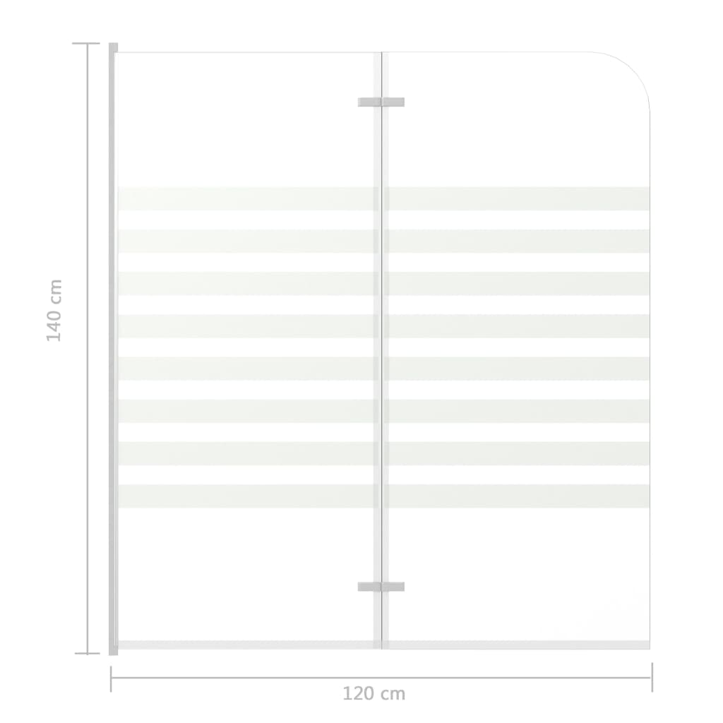 Duschabtrennung 120x140 cm Hartglas Streifen