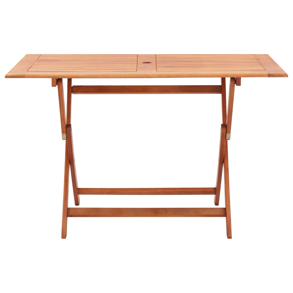 Klappbarer Gartentisch 120x70x75 cm Eukalyptus Massivholz