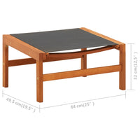 Thumbnail for Gartenstuhl mit Fußablage Eukalyptus Massivholz und Textilene