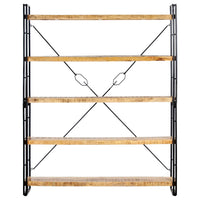 Thumbnail for Bücherregal 5 Fächer 140x30x180 cm Mango Massivholz