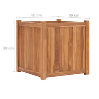Thumbnail for Hochbeet 50x50x50 cm Massivholz Teak