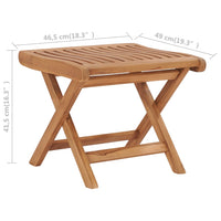 Thumbnail for Klappbarer Fußhocker 46,5×49×41,5 cm Massivholz Teak