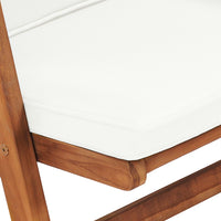 Thumbnail for Garten-Liegestühle 2 Stk. mit Auflagen Massivholz Teak