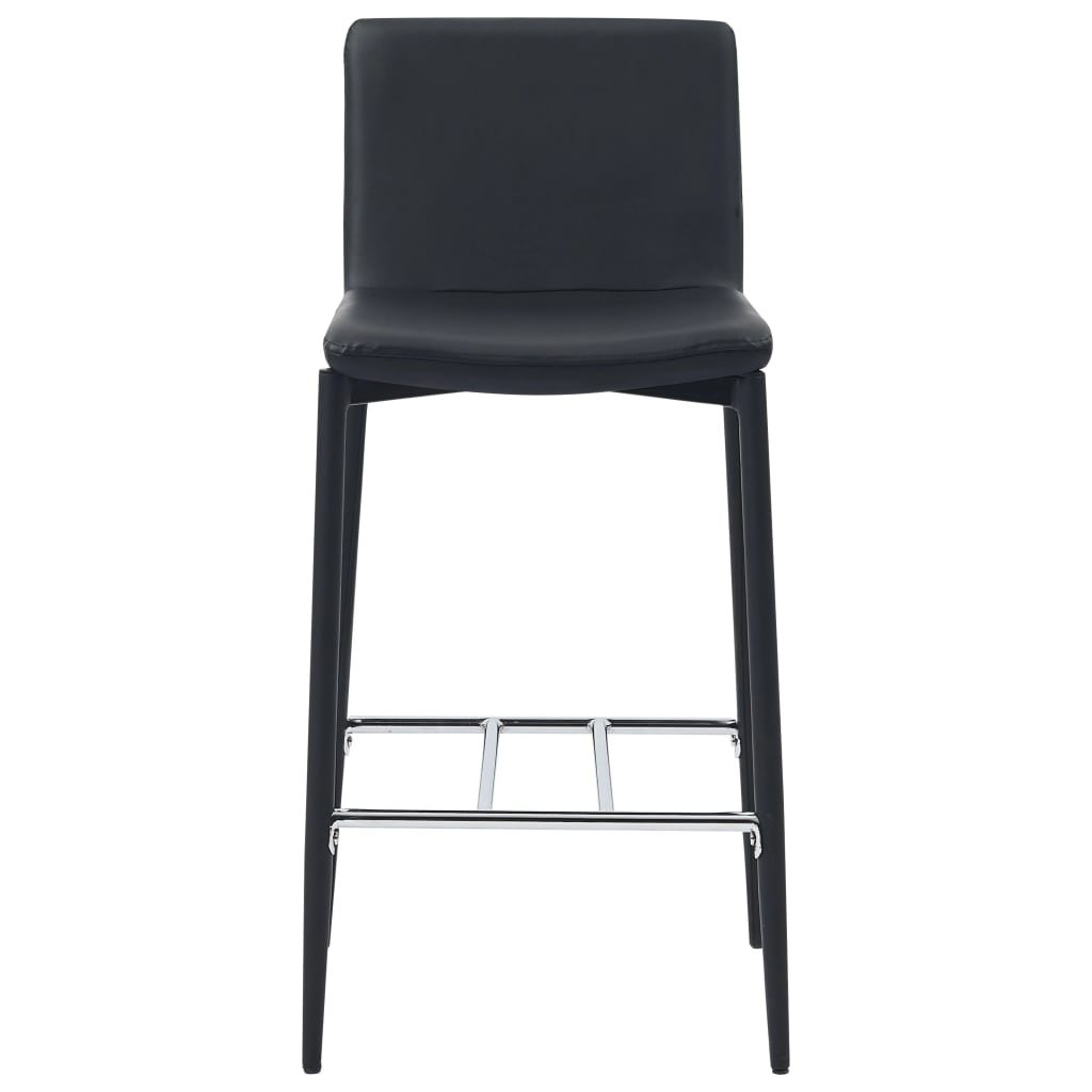 Barhocker 4 Stk. Schwarz Kunstleder