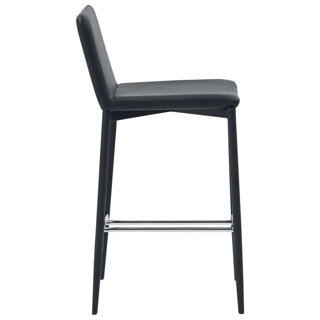 Barhocker 6 Stk. Schwarz Kunstleder