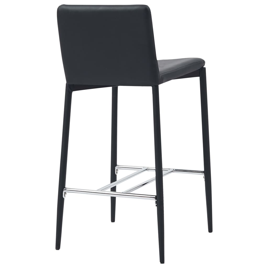 Barhocker 6 Stk. Schwarz Kunstleder