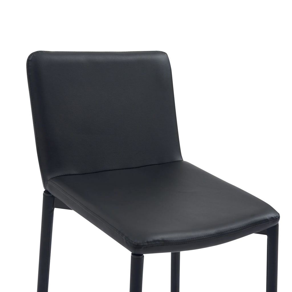 Barhocker 6 Stk. Schwarz Kunstleder