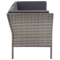 Thumbnail for 6-tlg. Garten-Lounge-Set mit Auflagen Poly Rattan Grau