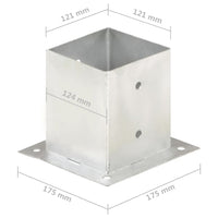 Thumbnail for Pfostenanker 4 Stk. Verzinktes Metall 121 mm