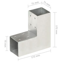 Thumbnail for Pfostenverbinder L-Form Verzinktes Metall 71 x 71 mm