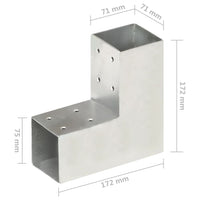 Thumbnail for Pfostenverbinder 4 Stk. L-Form Verzinktes Metall 71 x 71 mm