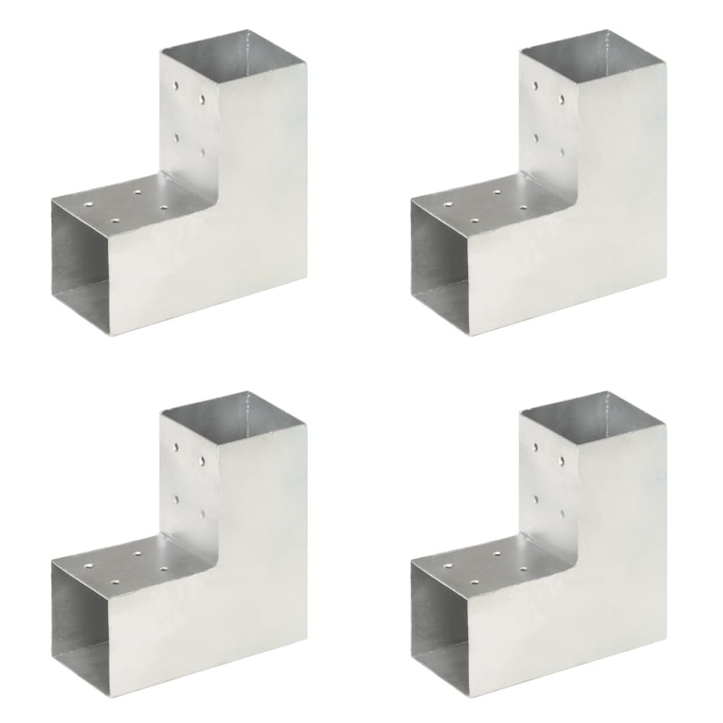 Pfostenverbinder 4 Stk. L-Form Verzinktes Metall 81 x 81 mm