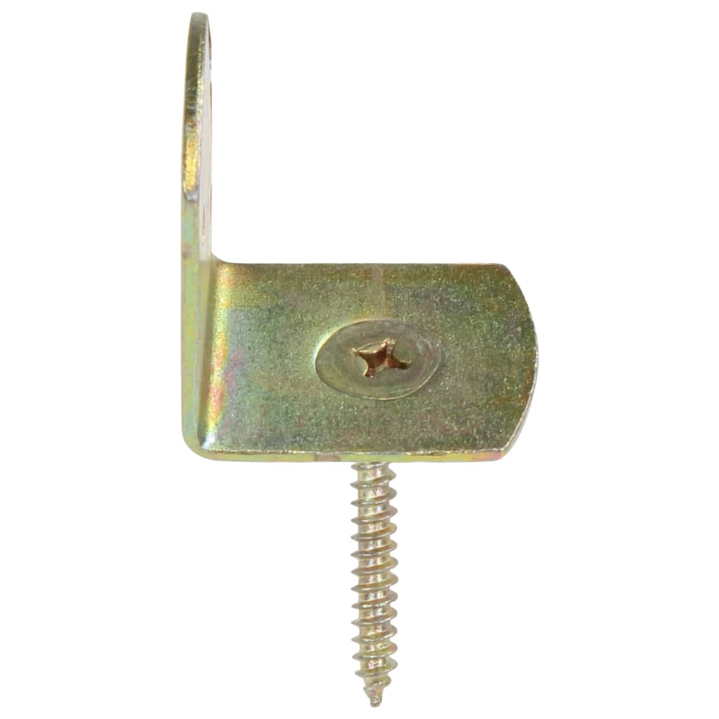 Flechtzaunhalter 48 Stk. L-Form Verzinktes Metall
